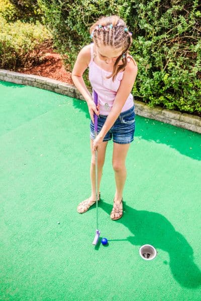 Mini Golf Course With Artificial Lawn Laid By Local Landscaper